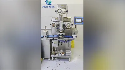 Double Filling Encrusting Machine for Making Filled Energy Ball at Saudi Arabia Customer's Plant in 2021